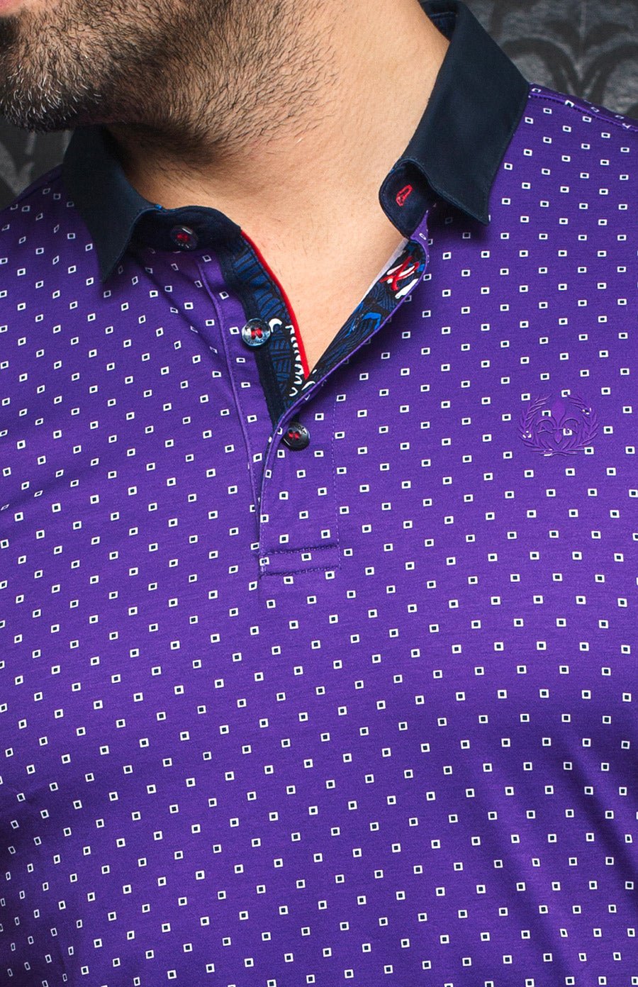 Polo - HEROLD, purple - AU NOIR