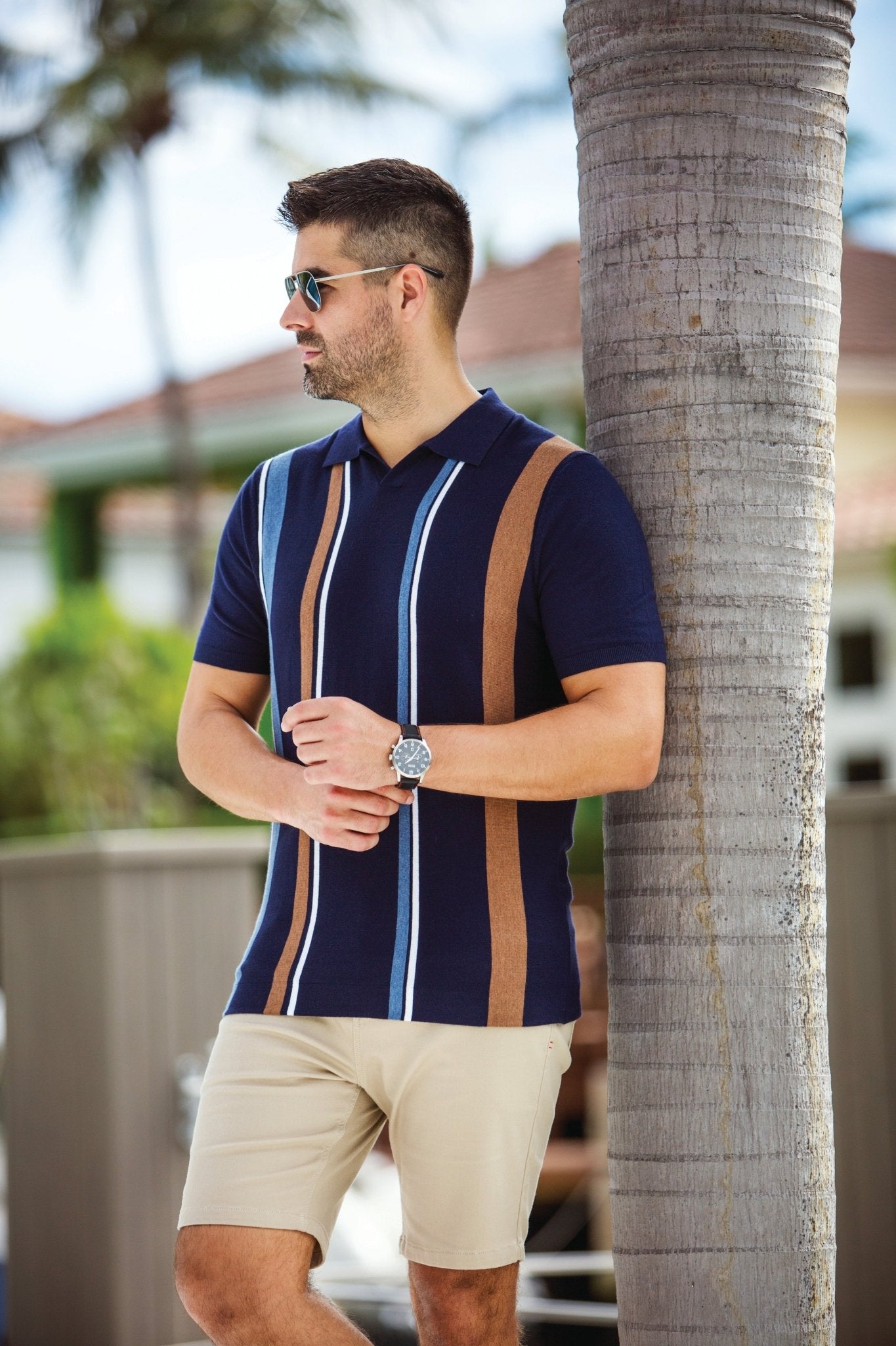 POLO LAINE DE MÉRINOS | AVERY, Navy - AU NOIR