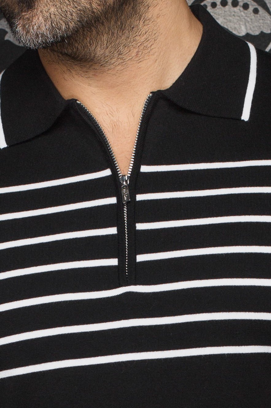 POLO LAINE DE MÉRINOS | OBAN, Black - AU NOIR