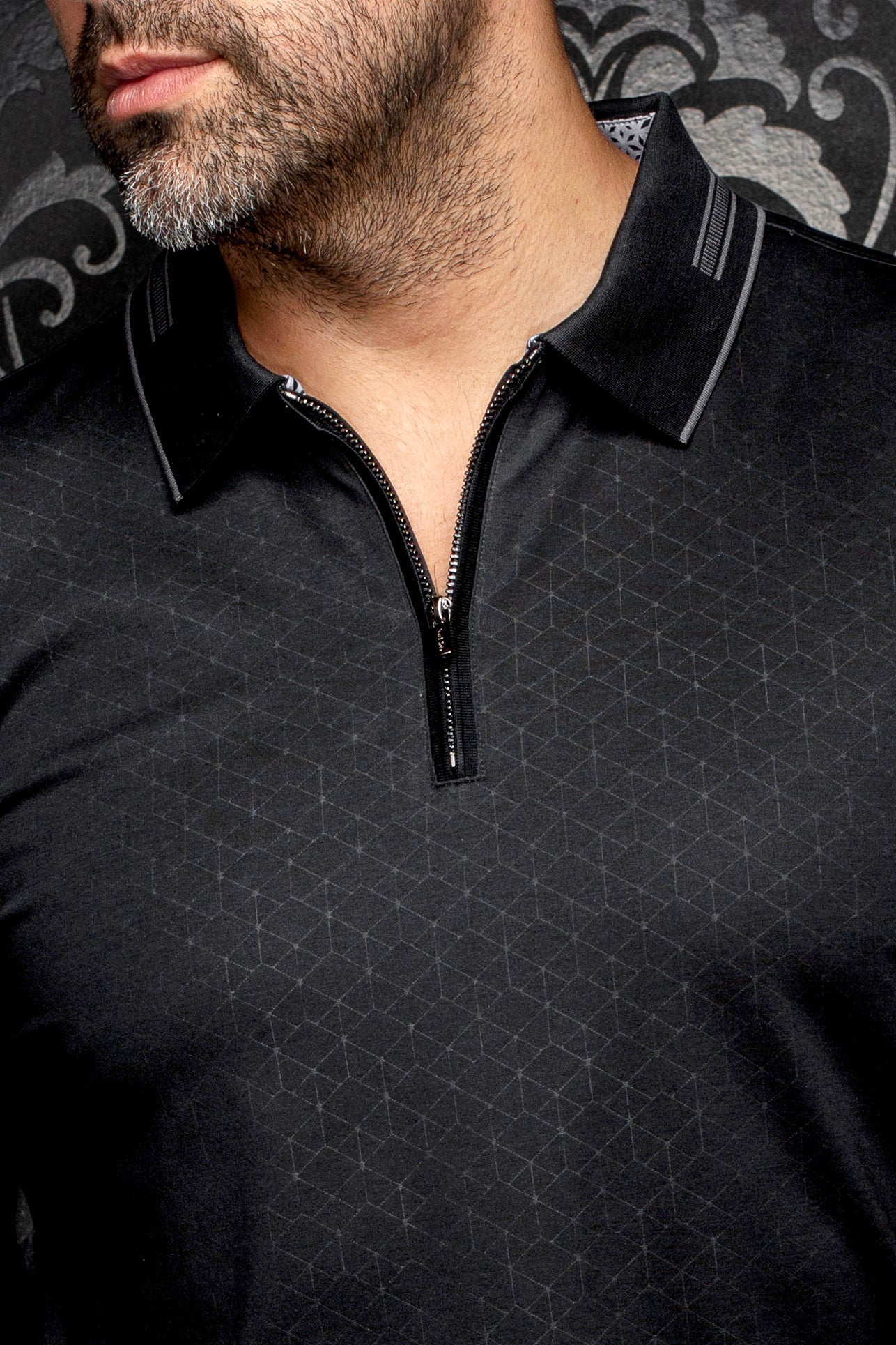 POLO MANCHES LONGUES | AVENOR, Black - AU NOIR