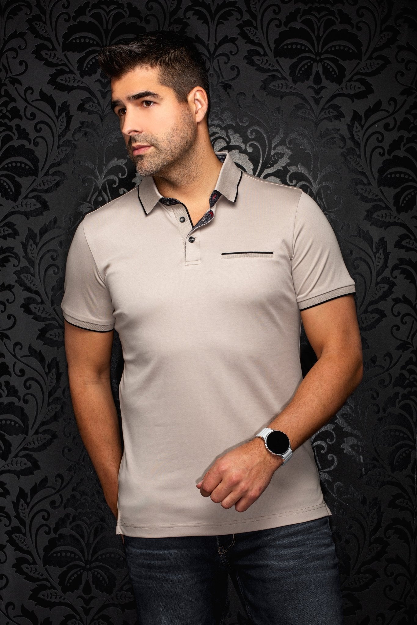 Polo | MERCURY, Stone - AU NOIR