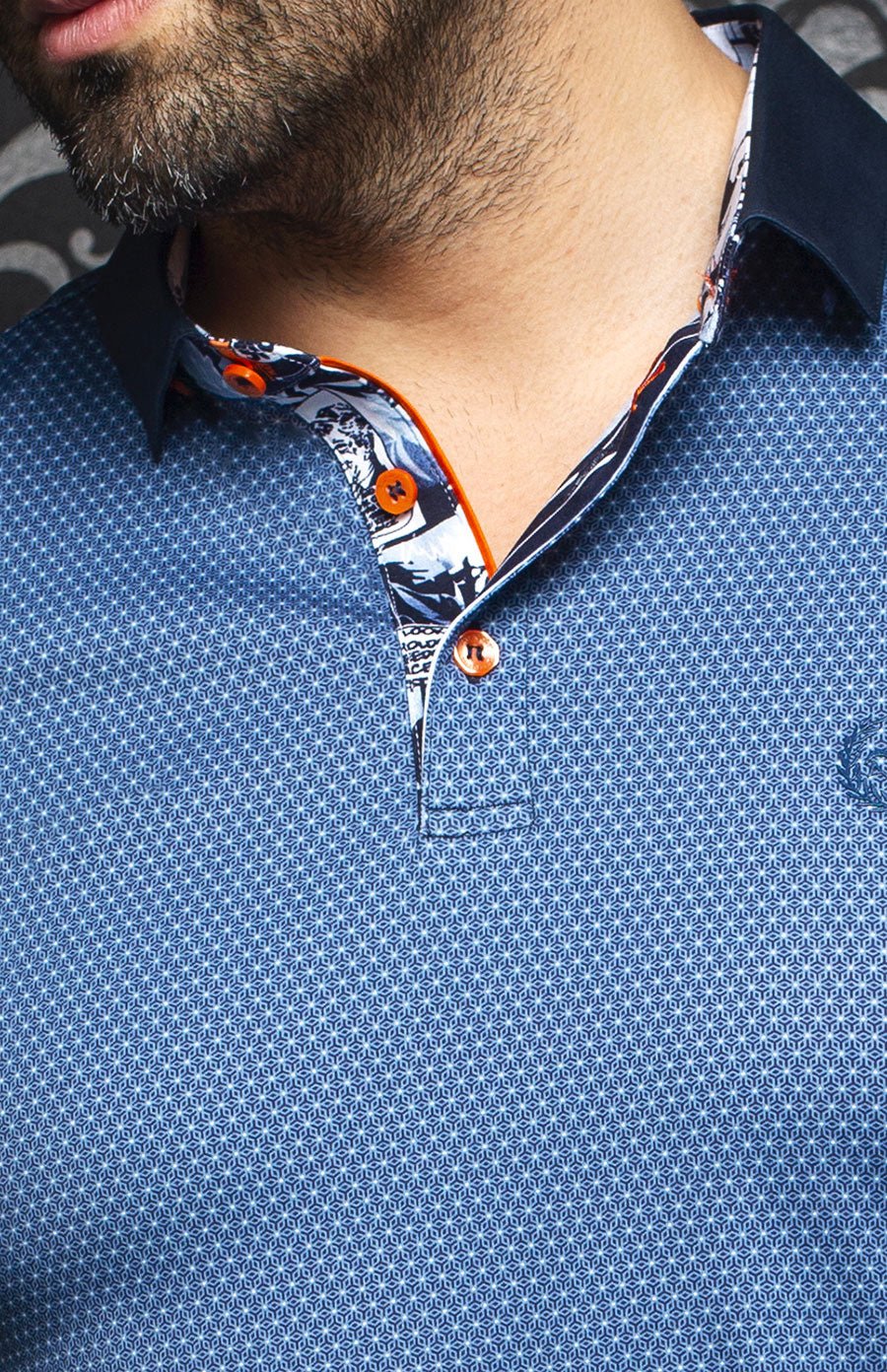 Polo | SAN MARCOS, Navy / White - AU NOIR