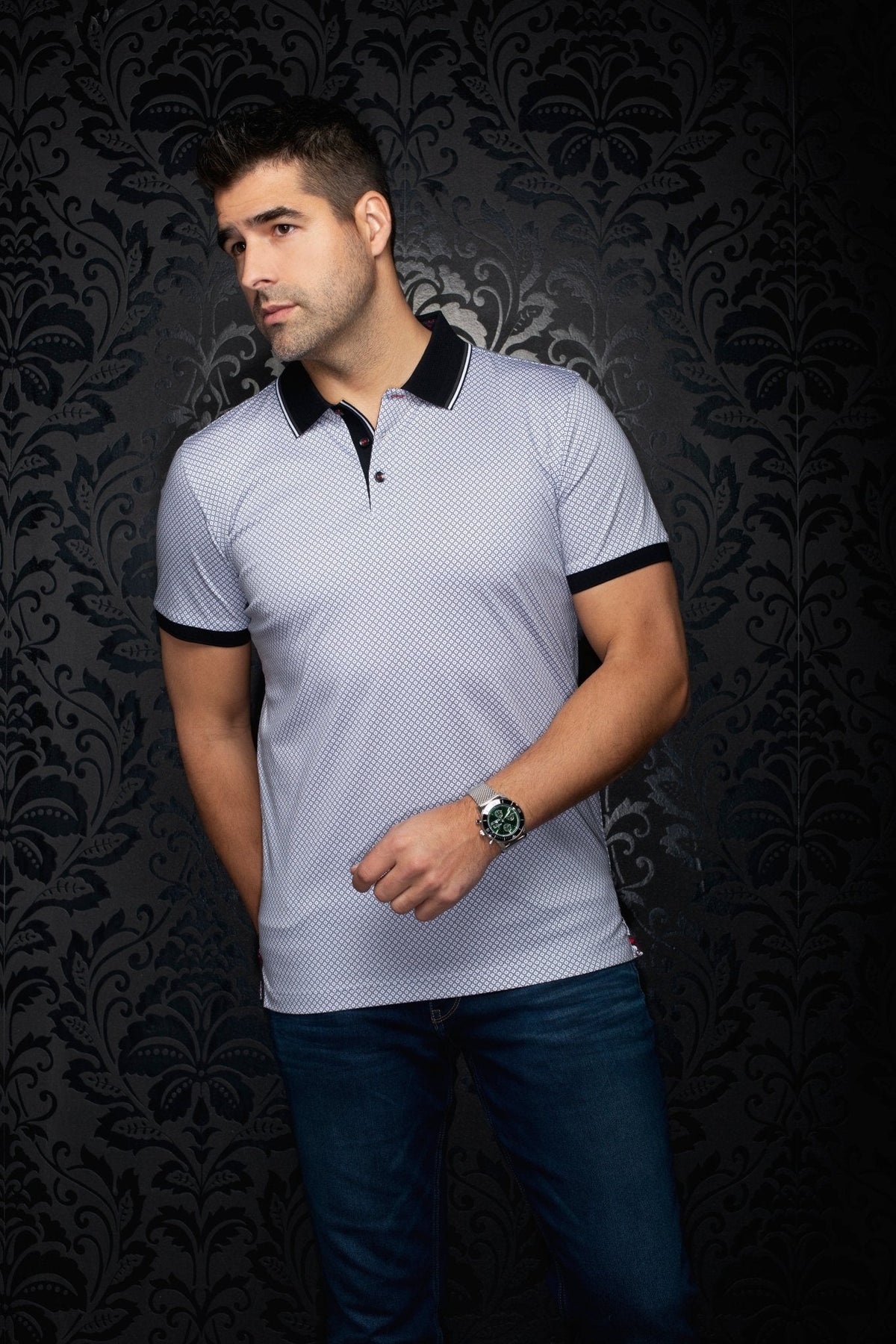 POLO | SEACLIFF, White Black - AU NOIR