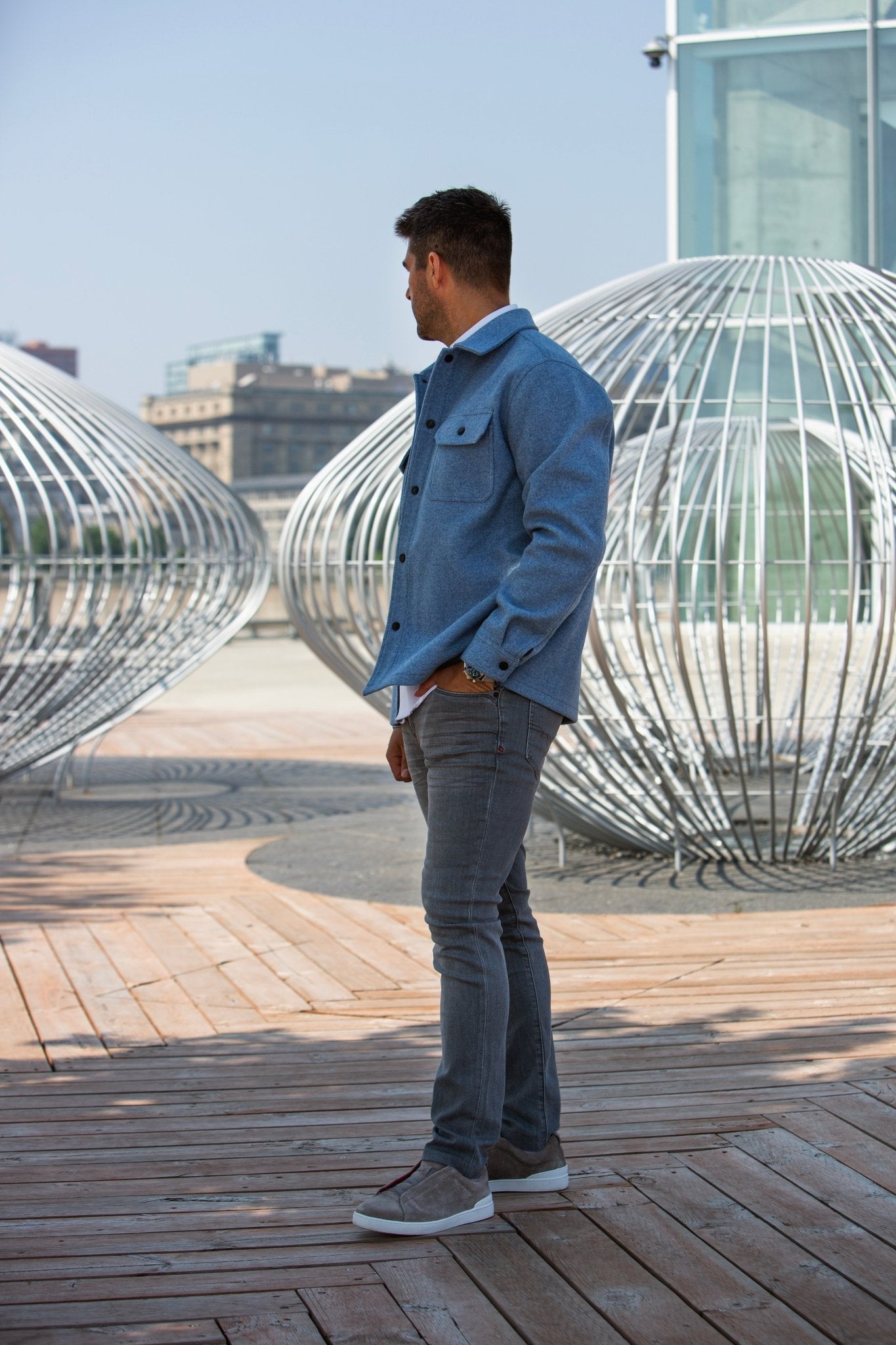 SURCHEMISE | DANALI, Light Blue - AU NOIR