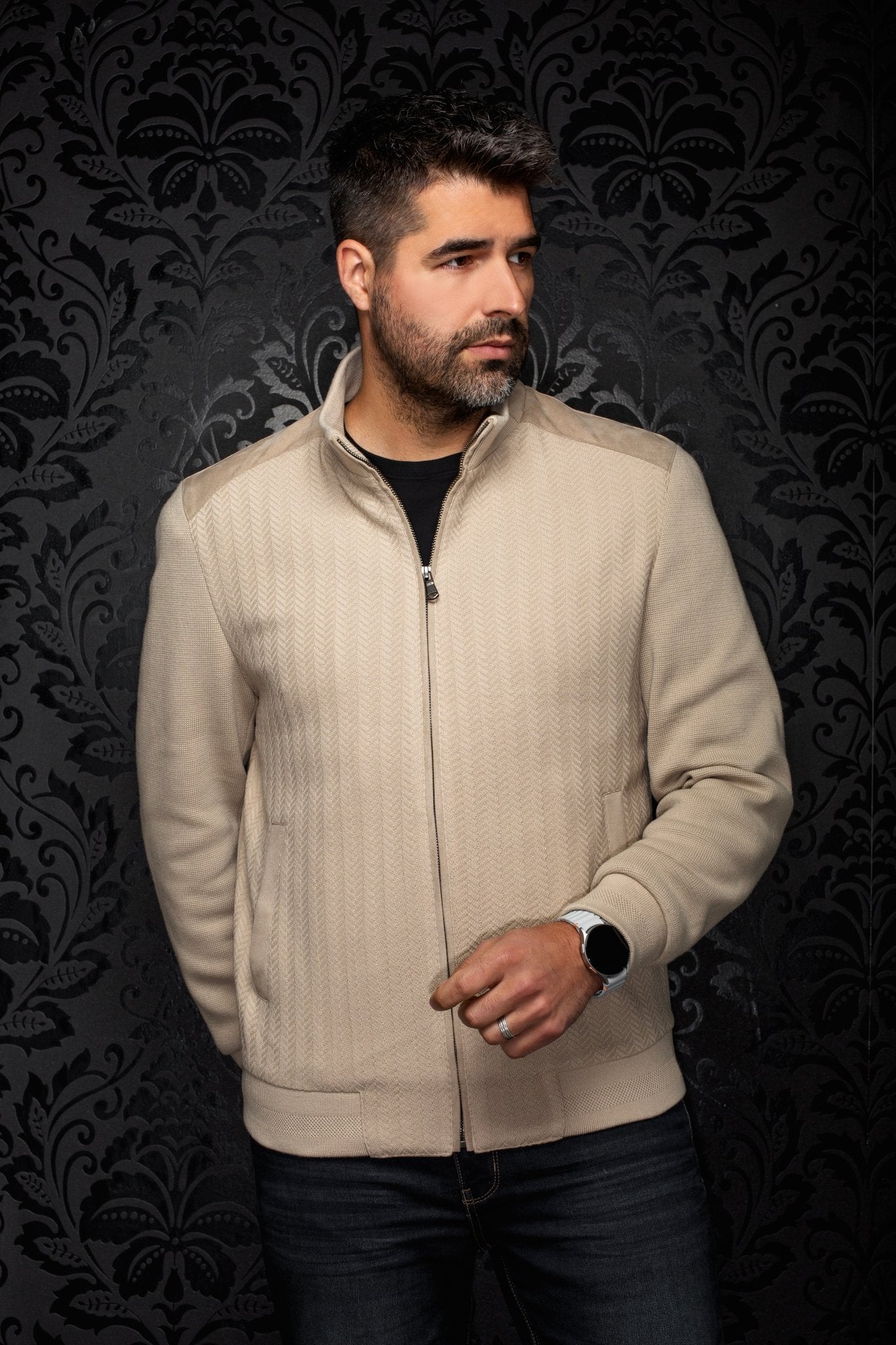 Veste Bomber | NILES, Stone - AU NOIR