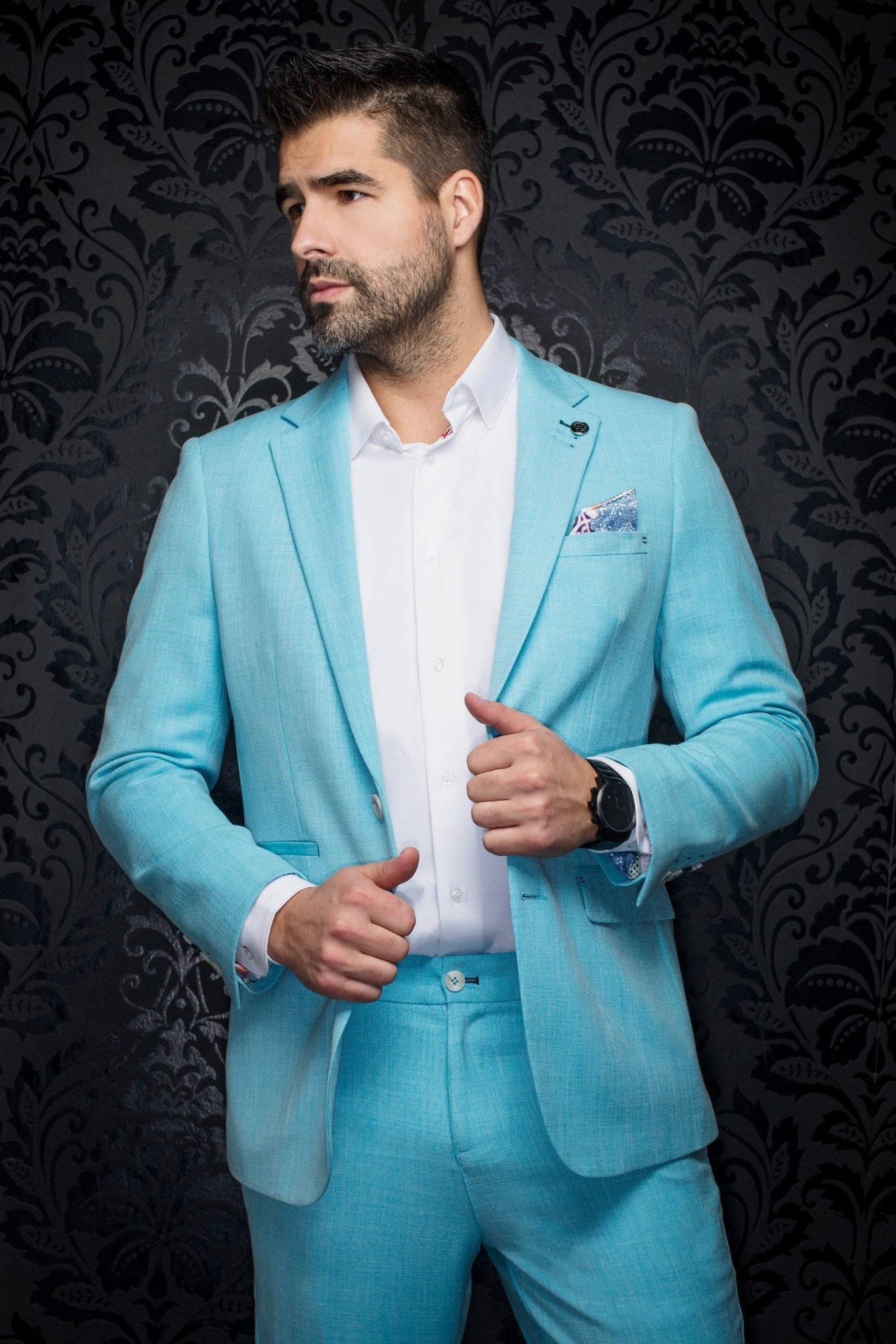 VESTON | LANCASTER, Turquoise - AU NOIR