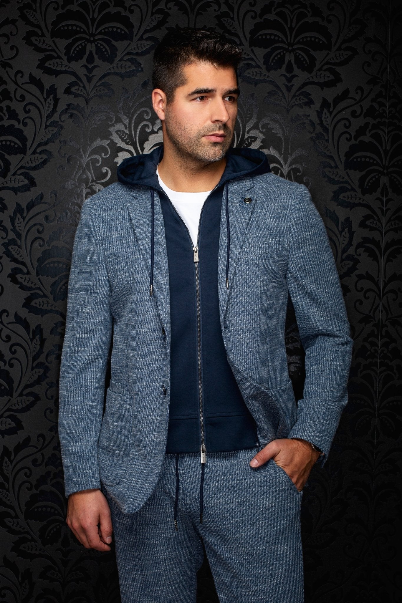 VESTON | NOAH - HOOD, Navy - AU NOIR